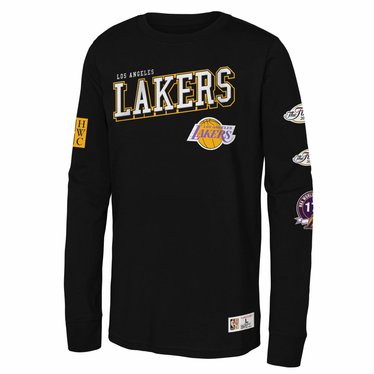 Los Angeles Lakers Youth Hardwood Classics Training Camp Long Sleeve T-Shirt Black - NBA