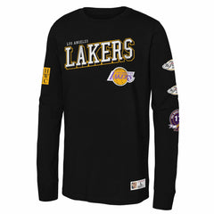 Los Angeles Lakers Youth Hardwood Classics Training Camp Long Sleeve T-Shirt Black - NBA