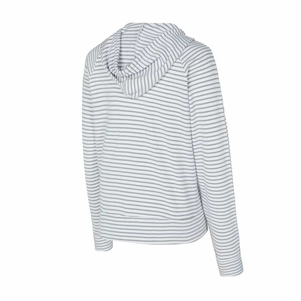 New York Yankees Concepts Sport Women's Liftoff Striped V-Neck Hoodie - MLB