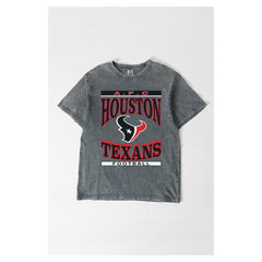 Houston Texans Gameday Couture Women's Oversized Classic Grind Washed T-Shirt Gray | NFL