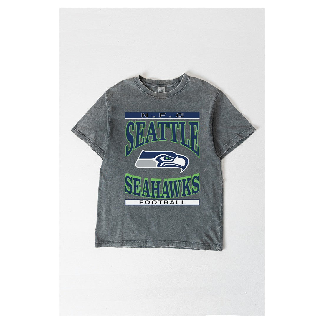 Seattle Seahawks Gameday Couture Women's Oversized Classic Grind Washed T-Shirt Gray | NFL