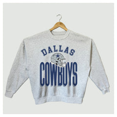 Dallas Cowboys Gameday Couture Women's Fierce Focus Premium Oversized Fleece Pullover Sweatshirt Ash | NFL