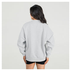 Tampa Bay Buccaneers Gameday Couture Women's Fierce Focus Premium Oversized Fleece Pullover Sweatshirt Ash | NFL