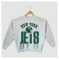 New York Jets Gameday Couture Women's Fierce Focus Premium Oversized Fleece Pullover Sweatshirt Ash | NFL