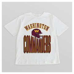 Washington Commanders Gameday Couture Women's Oversized Classic Fierce Focus T-Shirt White | NFL