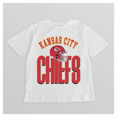 Kansas City Chiefs Gameday Couture Women's Oversized Classic Fierce Focus T-Shirt White | NFL
