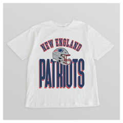 New England Patriots Gameday Couture Women's Oversized Classic Fierce Focus T-Shirt White | NFL