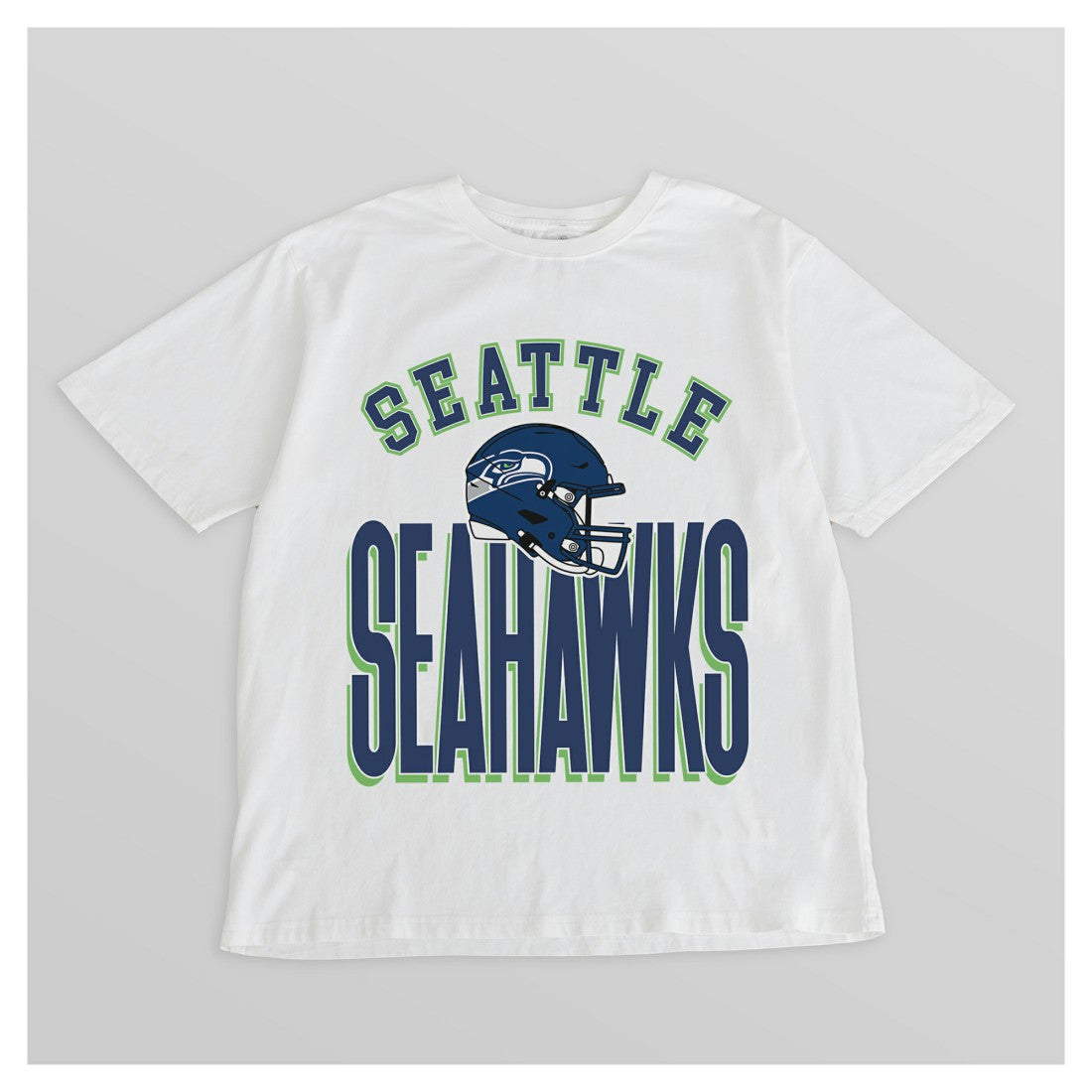 Seattle Seahawks Gameday Couture Women's Oversized Classic Fierce Focus T-Shirt White | NFL