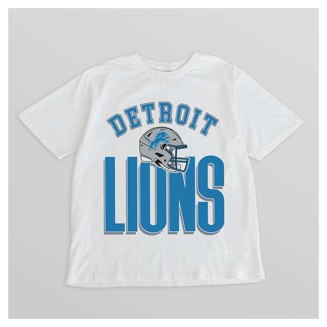 Detroit Lions Gameday Couture Women's Oversized Classic Fierce Focus T-Shirt White | NFL