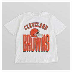 Cleveland Browns Gameday Couture Women's Oversized Classic Fierce Focus T-Shirt White | NFL