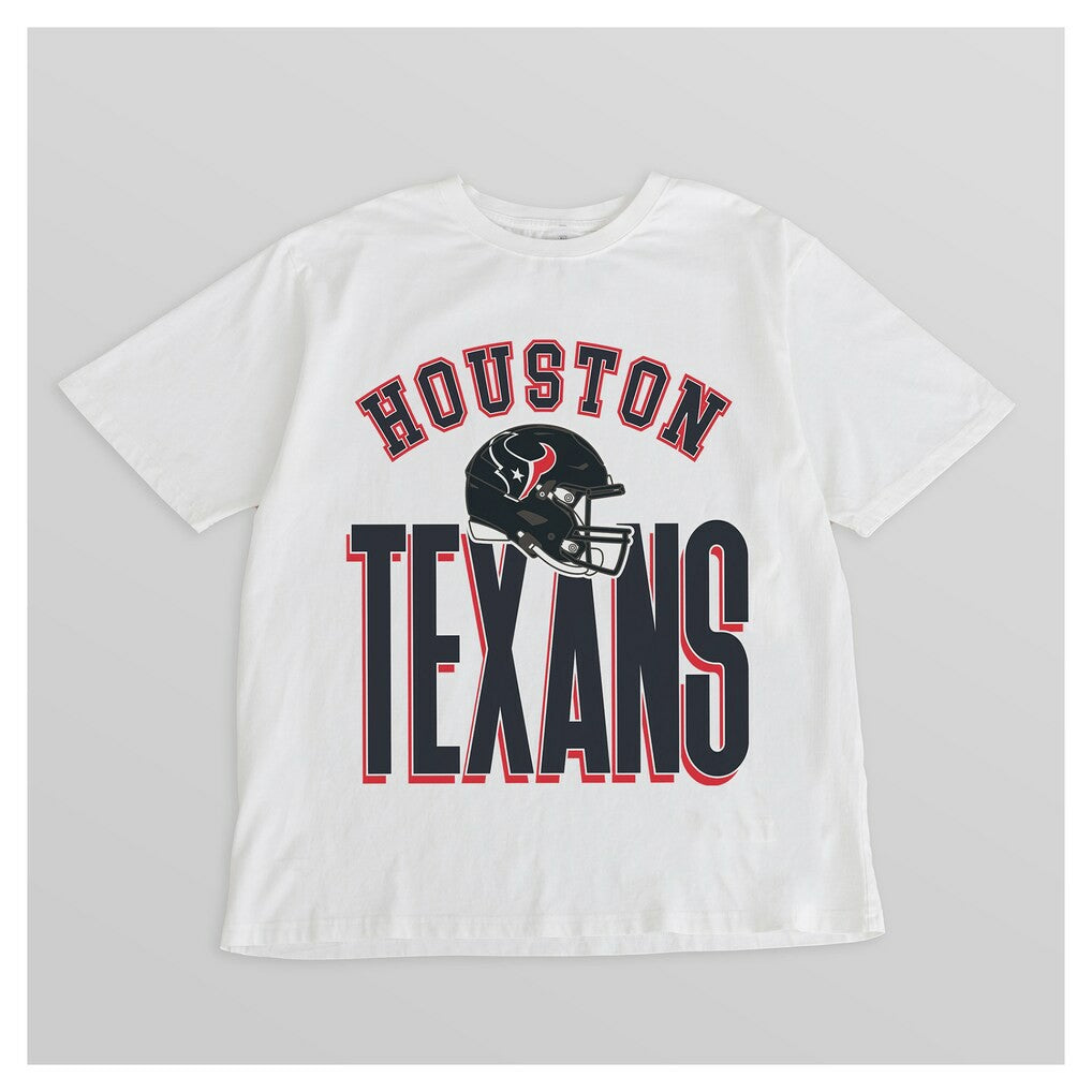 Houston Texans Gameday Couture Women's Oversized Classic Fierce Focus T-Shirt White | NFL