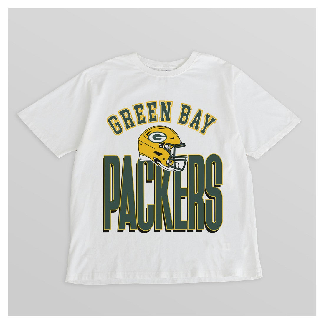 Green Bay Packers Gameday Couture Women's Oversized Classic Fierce Focus T-Shirt White | NFL