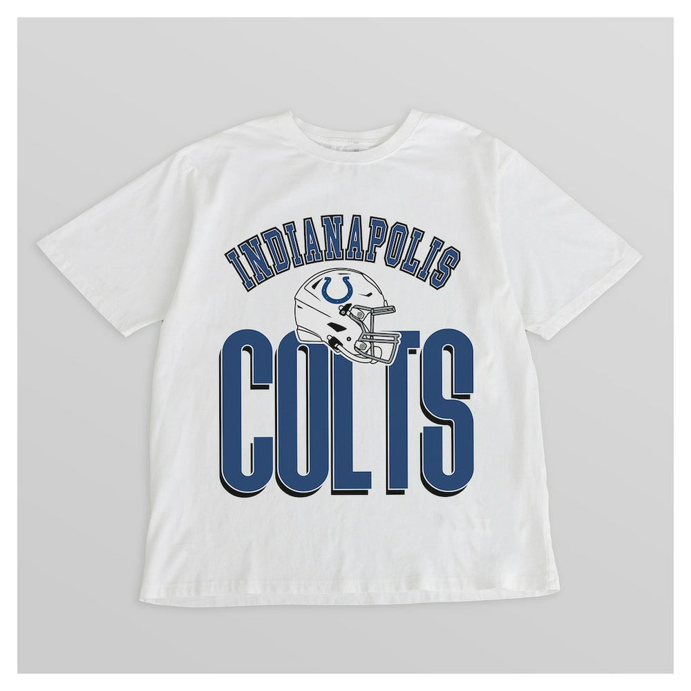 Indianapolis Colts Gameday Couture Women's Oversized Classic Fierce Focus T-Shirt White | NFL