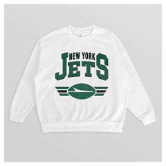 New York Jets Gameday Couture Women's Swift Strike Premium Oversized Fleece Pullover Sweatshirt White | NFL