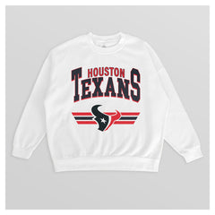 Houston Texans Gameday Couture Women's Swift Strike Premium Oversized Fleece Pullover Sweatshirt White | NFL