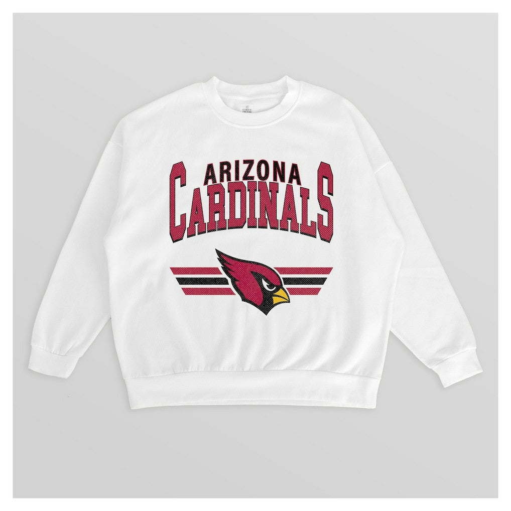 Arizona Cardinals Gameday Couture Women's Swift Strike Premium Oversized Fleece Pullover Sweatshirt White | NFL