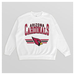 Arizona Cardinals Gameday Couture Women's Swift Strike Premium Oversized Fleece Pullover Sweatshirt White | NFL