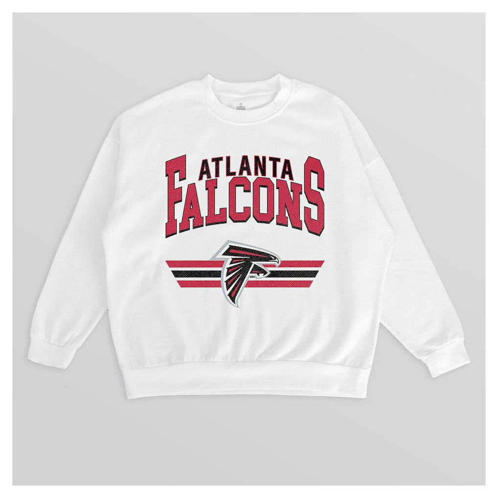 Atlanta Falcons Gameday Couture Women's Swift Strike Premium Oversized Fleece Pullover Sweatshirt White | NFL