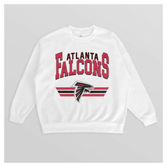 Atlanta Falcons Gameday Couture Women's Swift Strike Premium Oversized Fleece Pullover Sweatshirt White | NFL