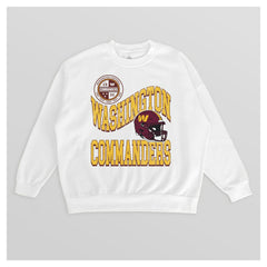 Washington Commanders Gameday Couture Women's Oversized Hard Earned Premium Fleece Pullover Sweatshirt White | NFL
