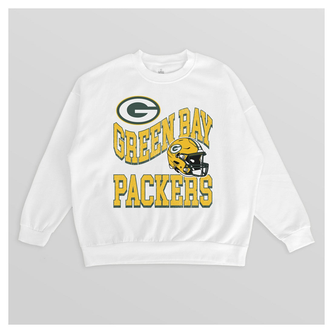 Green Bay Packers Gameday Couture Women's Oversized Hard Earned Premium Fleece Pullover Sweatshirt White | NFL