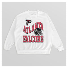 Atlanta Falcons Gameday Couture Women's Oversized Hard Earned Premium Fleece Pullover Sweatshirt White | NFL