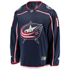 Miles Wood Columbus Blue Jackets Fanatics Home Breakaway Jersey - Navy - NHL