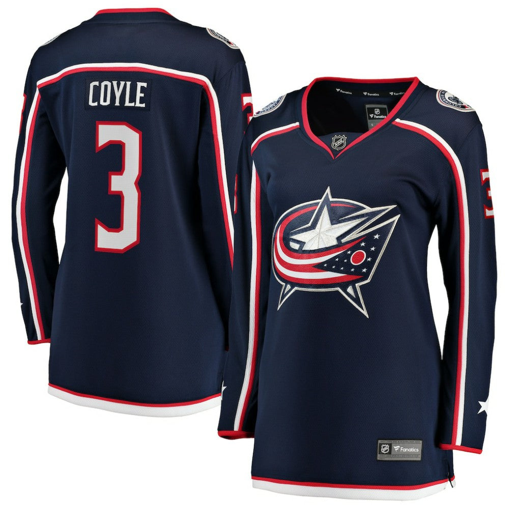 Charlie Coyle Columbus Blue Jackets Fanatics Women's Home Breakaway Jersey - Navy - NHL