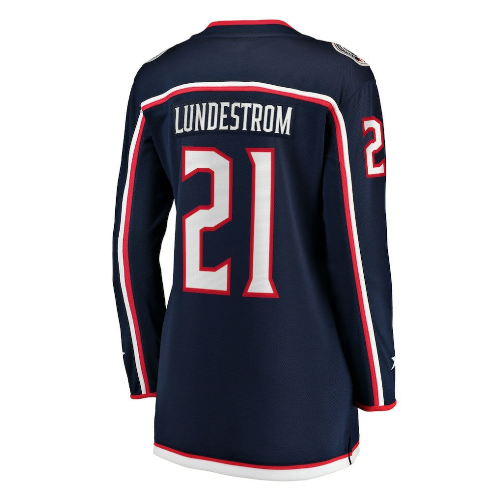 Isac Lundestrom Columbus Blue Jackets Fanatics Women's Home Breakaway Jersey - Navy - NHL