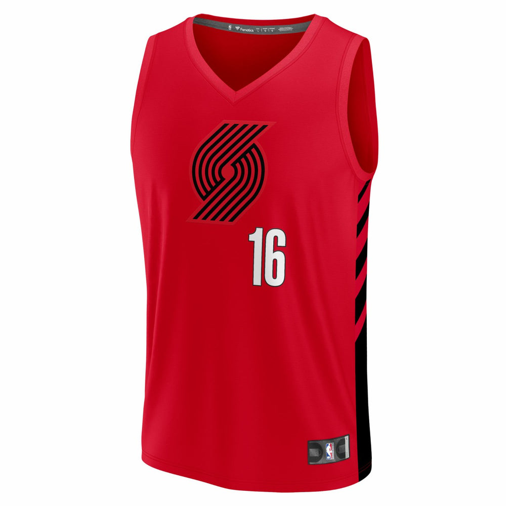 Yang Hansen Portland Trail Blazers Fast Break Replica Jersey Red Statement Edition - NBA