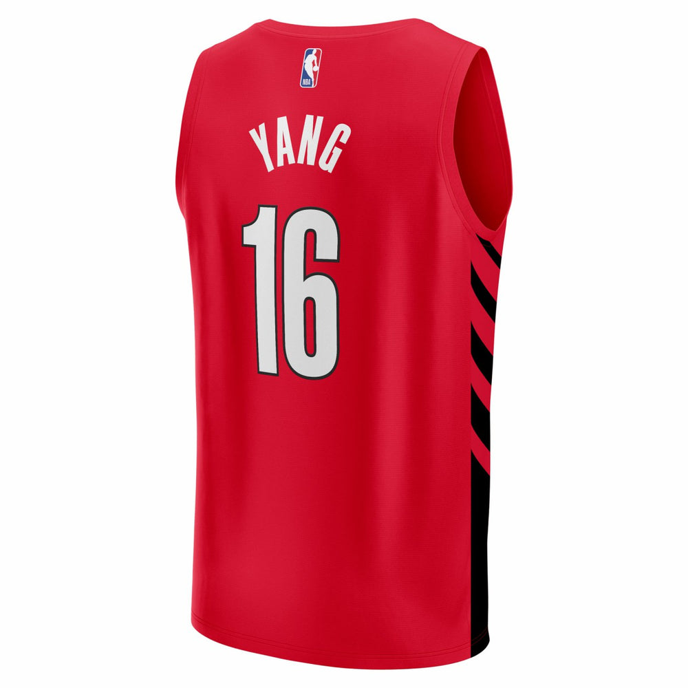 Yang Hansen Portland Trail Blazers Fast Break Replica Jersey Red Statement Edition - NBA