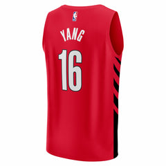 Yang Hansen Portland Trail Blazers Fast Break Replica Jersey Red Statement Edition - NBA