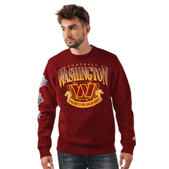 Washington Commanders Starter Fight On Knit Crewneck Sweatshirt Burgundy | NFL