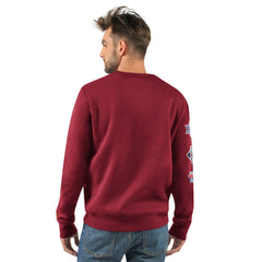 Washington Commanders Starter Fight On Knit Crewneck Sweatshirt Burgundy | NFL