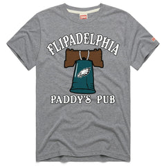 Philadelphia Eagles x It's Always Sunny in Philadelphia Homage Unisex Flipadelphia Paddy's Pub Tri-Blend T-Shirt Gray | NFL
