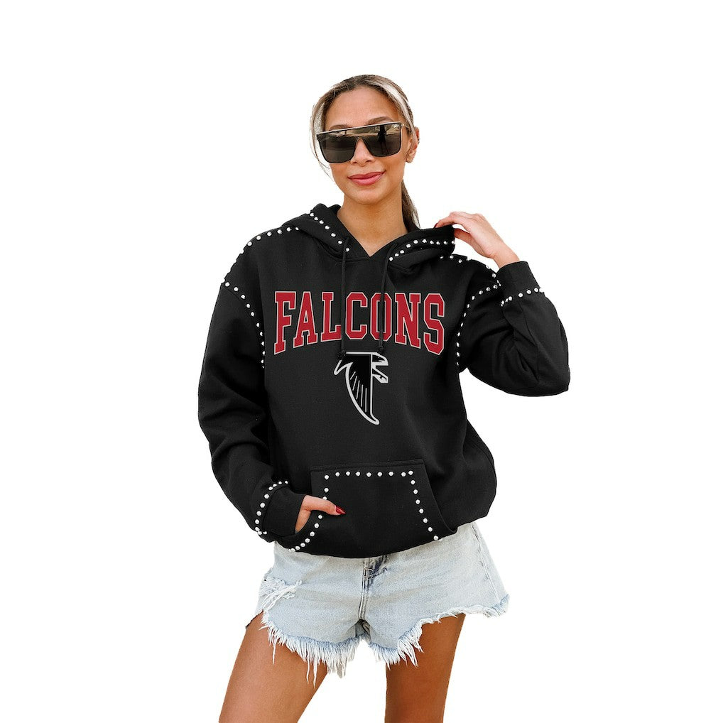 Atlanta Falcons Gameday Couture Women's Studded Pullover Hoodie Black | NFL