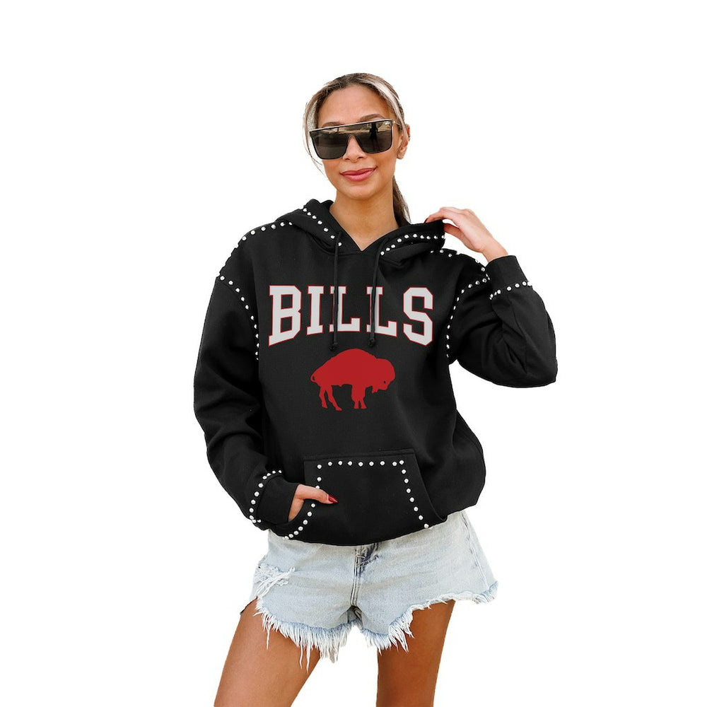 Buffalo Bills Gameday Couture Women's Studded Pullover Hoodie Black | NFL