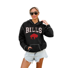 Buffalo Bills Gameday Couture Women's Studded Pullover Hoodie Black | NFL
