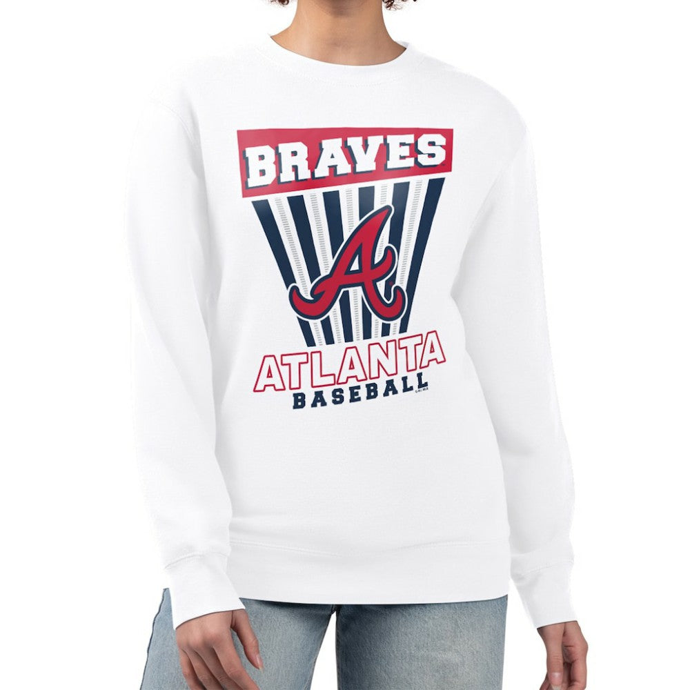 Atlanta Braves Starter Women's Poster Print Team Fleece Pullover Sweatshirt - MLB