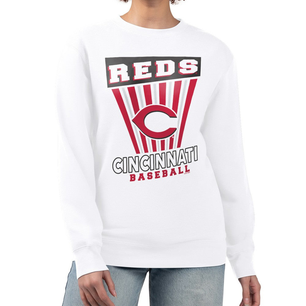 Cincinnati Reds Starter Women's Poster Print Team Fleece Pullover Sweatshirt - MLB
