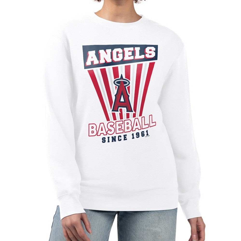 Los Angeles Angels Starter Women's Poster Print Team Fleece Pullover Sweatshirt - MLB