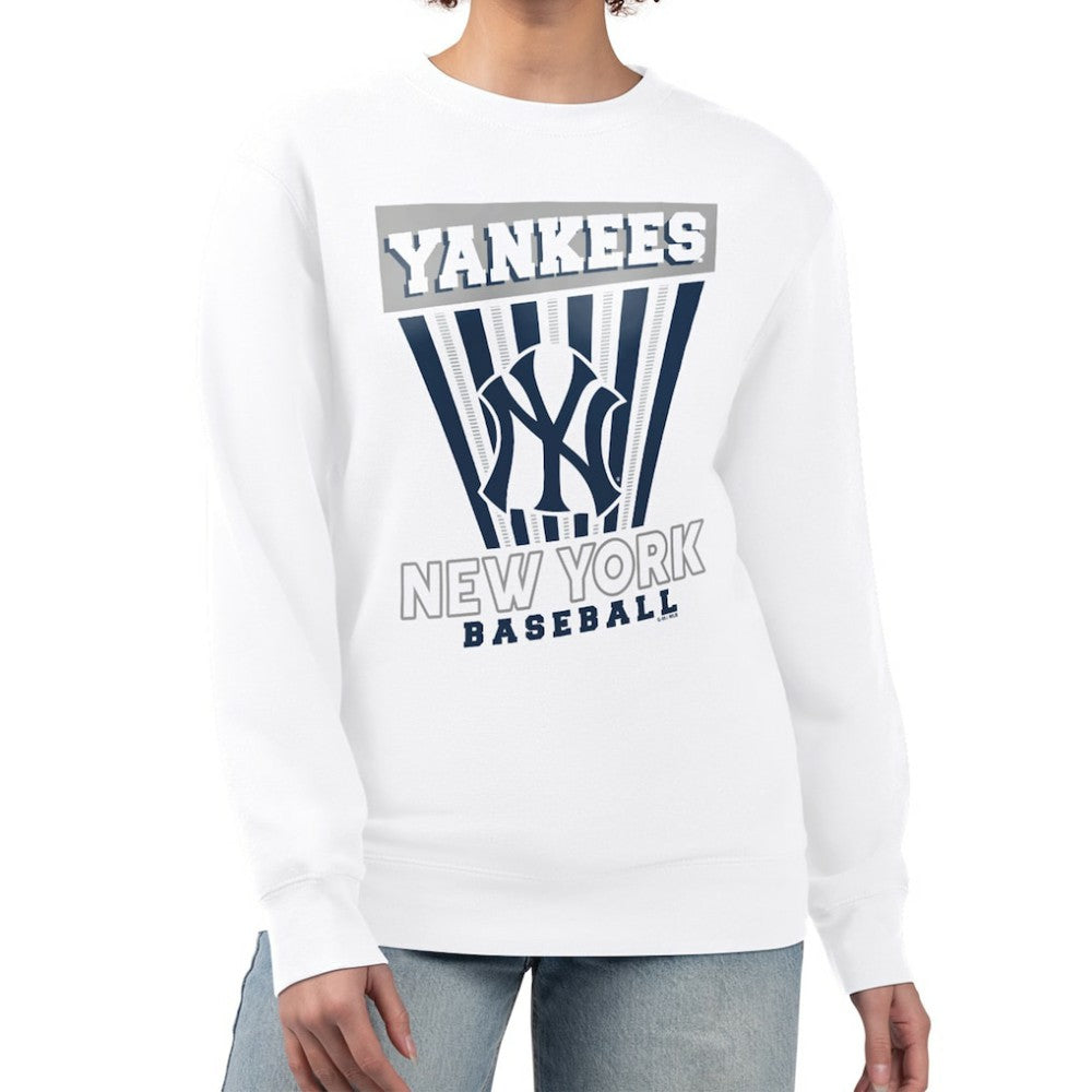 New York Yankees Starter Women's Poster Print Team Fleece Pullover Sweatshirt - MLB