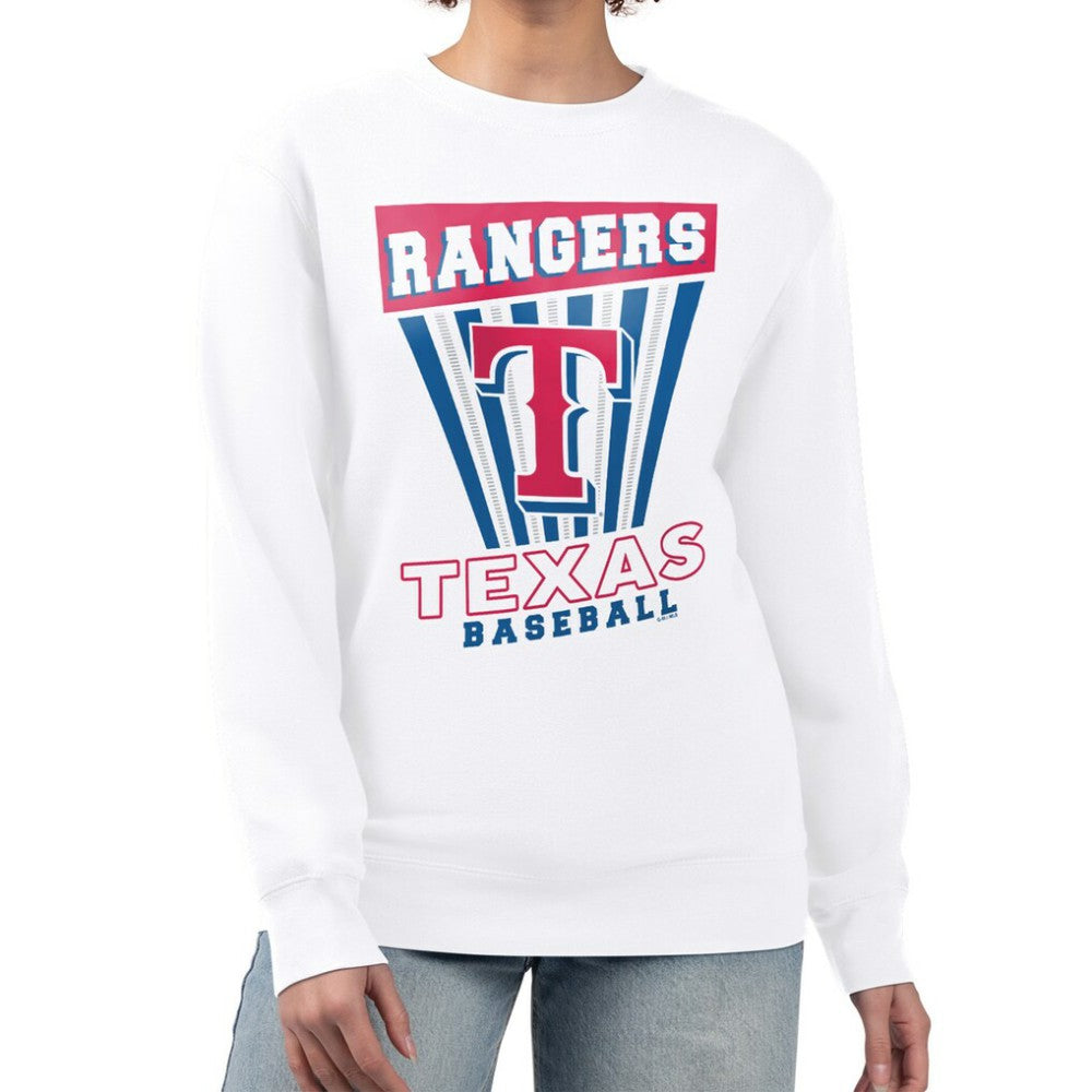 Texas Rangers Starter Women's Poster Print Team Fleece Pullover Sweatshirt - MLB