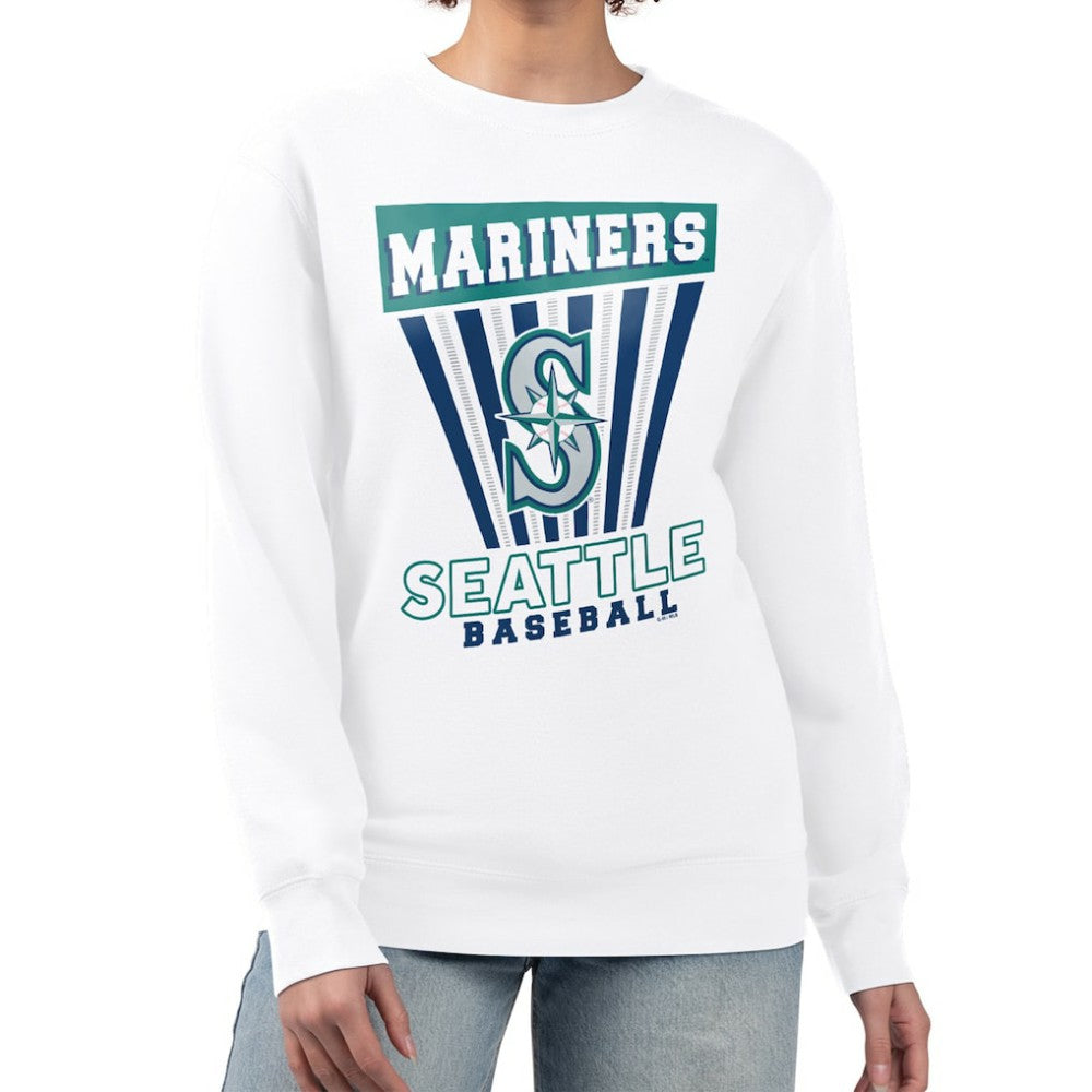 Seattle Mariners Starter Women's Poster Print Team Fleece Pullover Sweatshirt - MLB