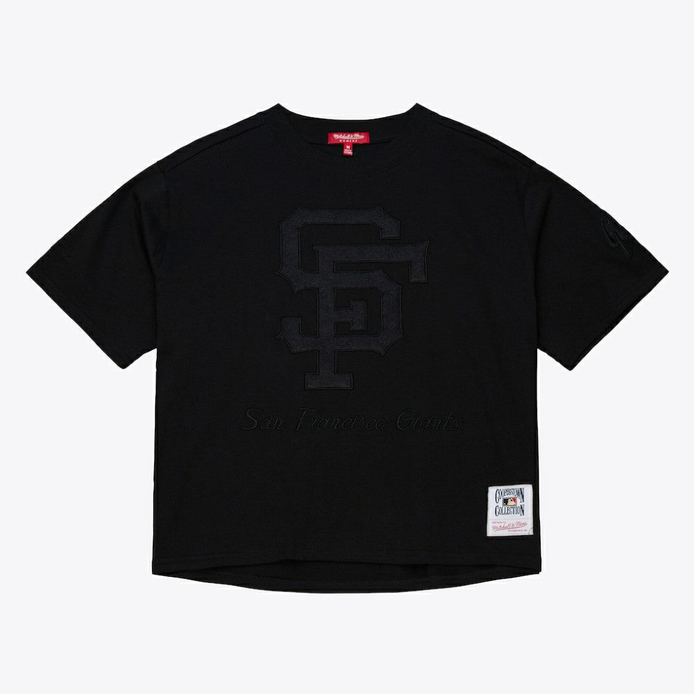 San Francisco Giants Mitchell & Ness Women's Cooperstown Collection Phantom Cropped T-Shirt - MLB