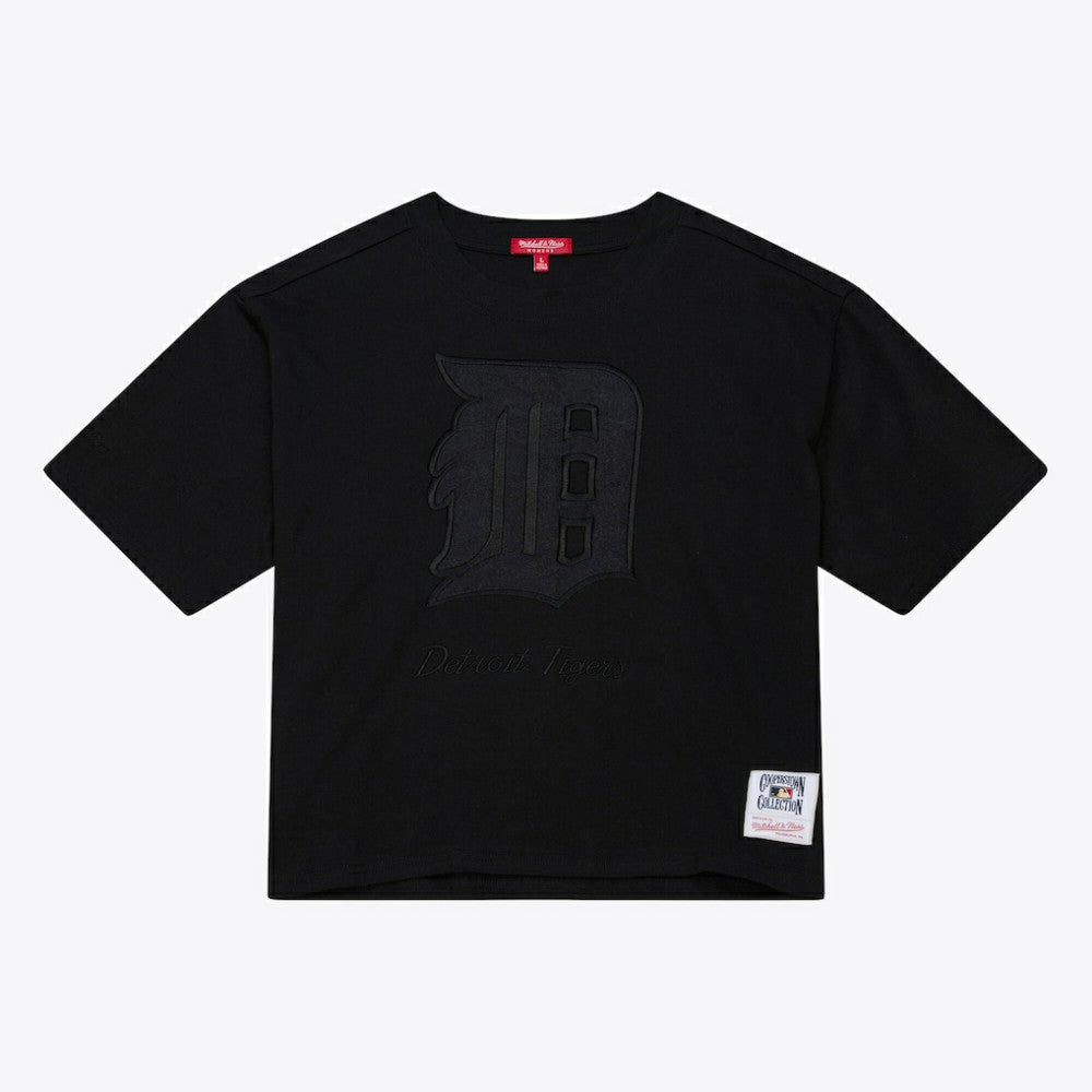Detroit Tigers Mitchell & Ness Women's Cooperstown Collection Phantom Cropped T-Shirt - MLB