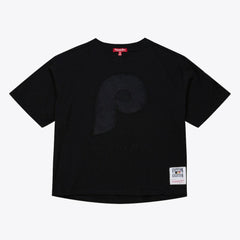 Philadelphia Phillies Mitchell & Ness Women's Cooperstown Collection Phantom Cropped T-Shirt - MLB