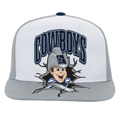 Dallas Cowboys Youth Team Mascot Snapback Hat Gray | Mitchell & Ness