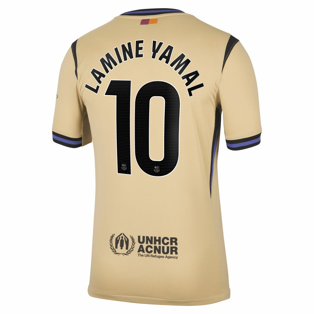 Lamine Yamal Barcelona 2025/26 Away Stadium Replica Jersey Gold | Nike online