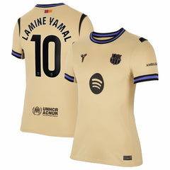 Lamine Yamal Barcelona Women's 2025/26 Away Stadium Replica Jersey Gold | Nike Sale